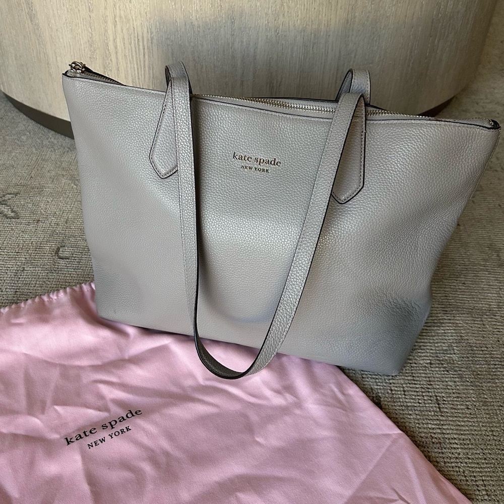 Kate Spade New York Women's Bradley Pebbled Leather Large Tote Bag - True Taupe